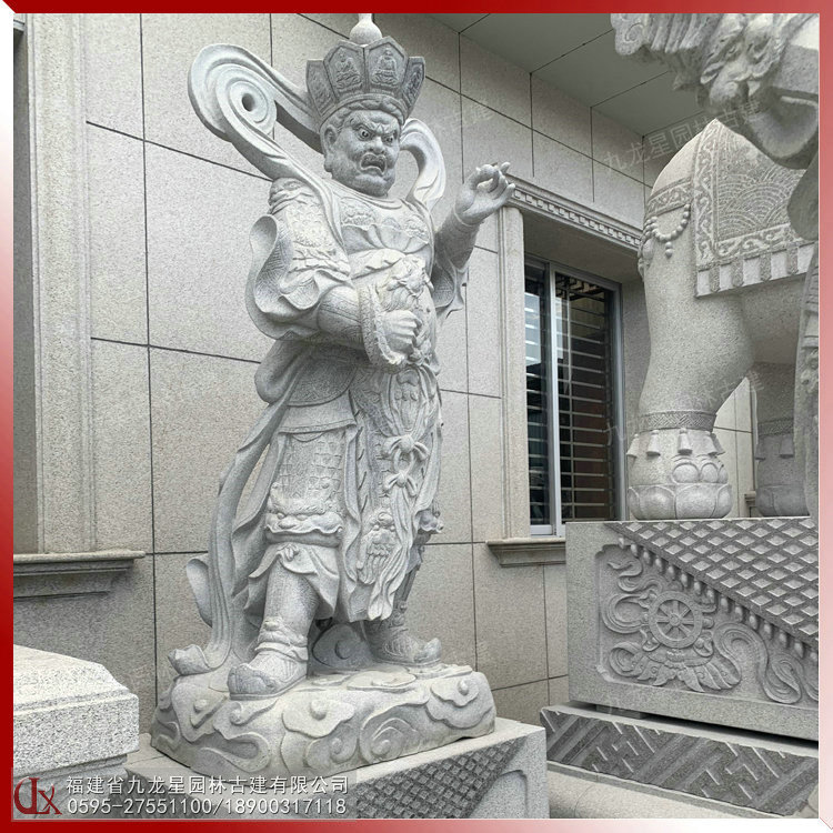 石雕四大天王風調雨順圖片.