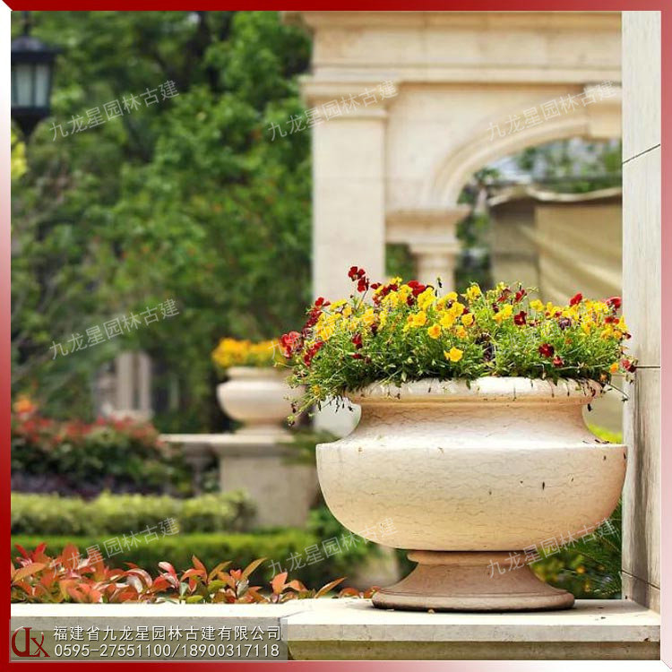 大理石花缽圖片